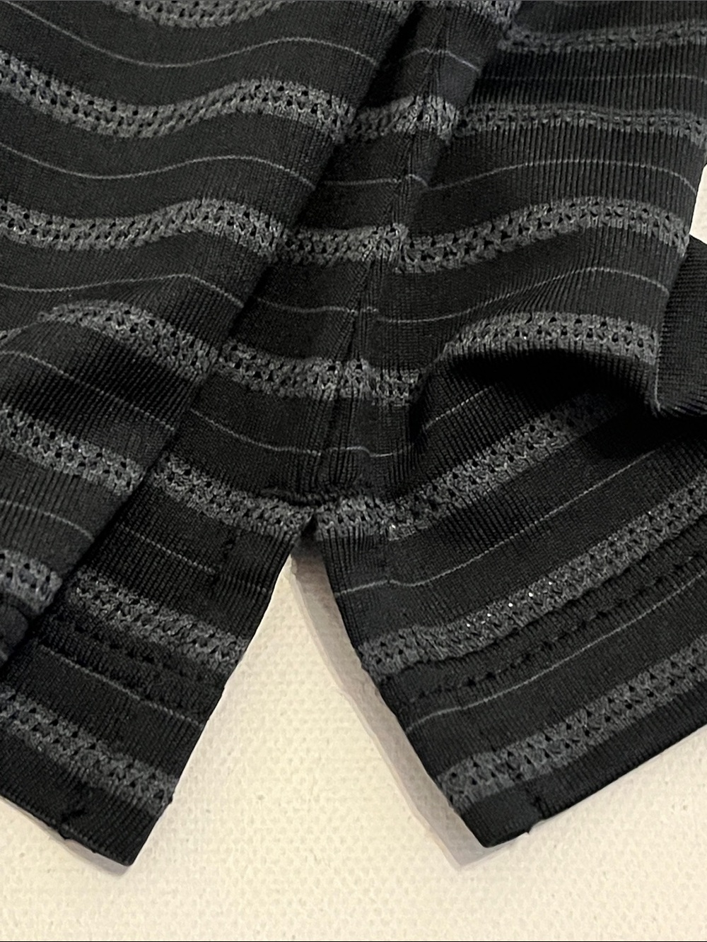 Nike Golf Polo Women's L Short Sleeve Textured Stripe Black Gray Light $70 - Picture 6 of 10